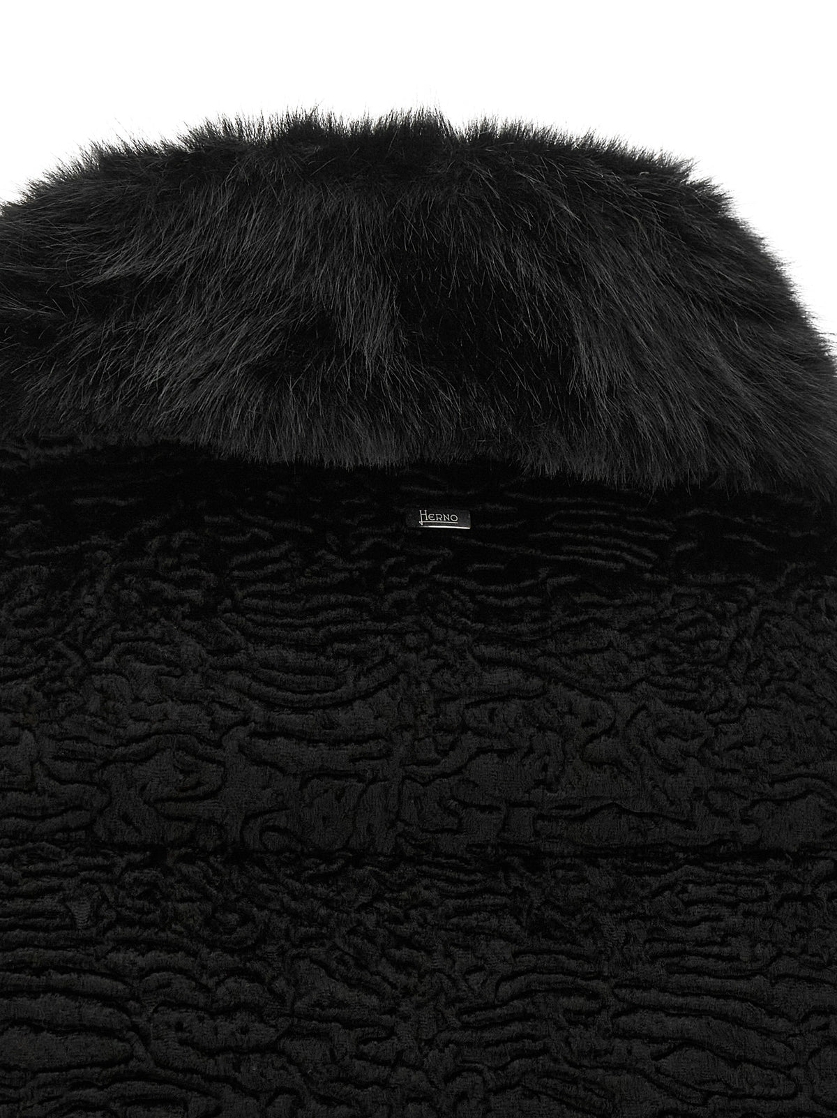 Black Acetate Full-Length Jacket