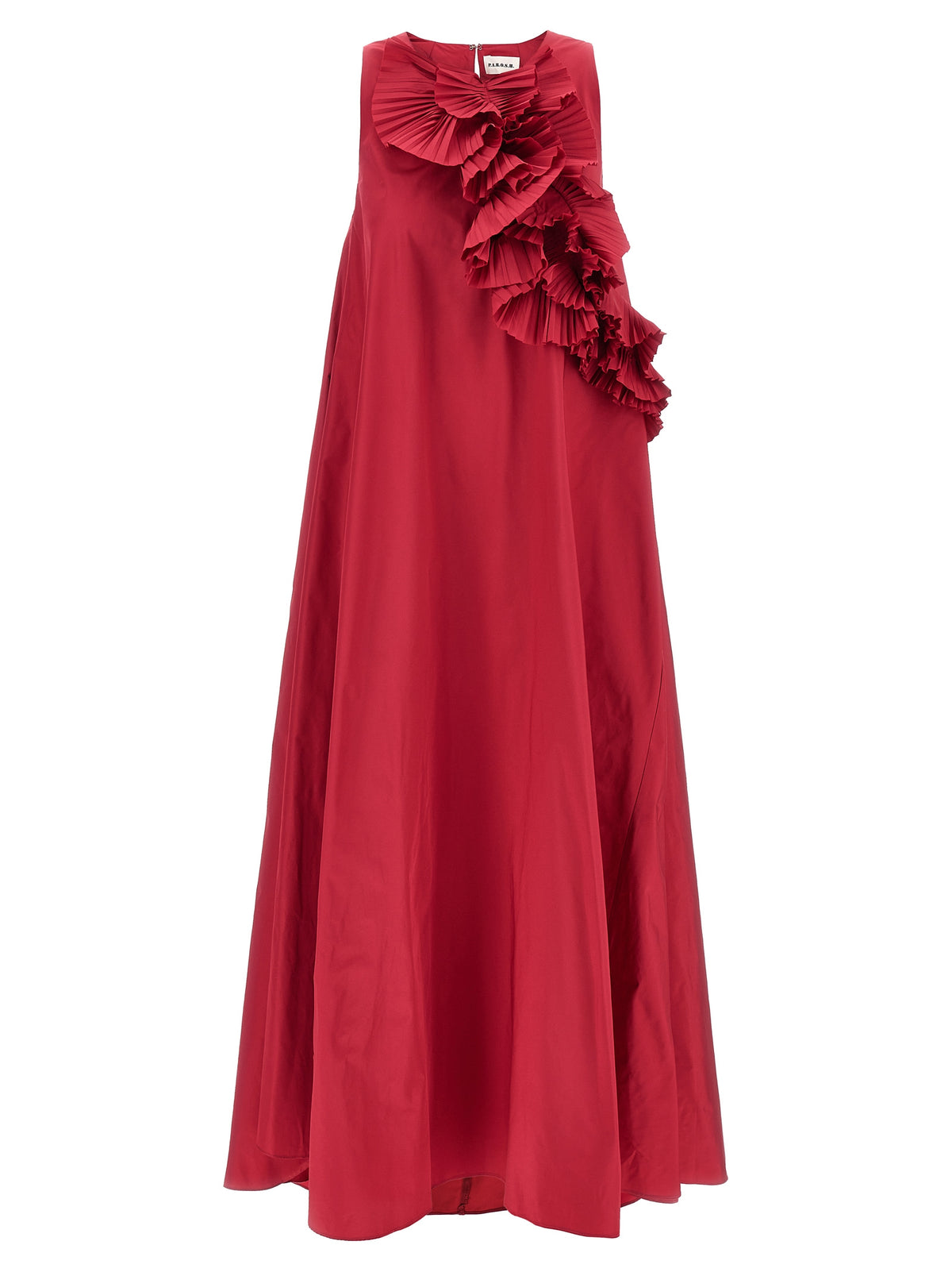 Fuchsia Polyester Long Dress