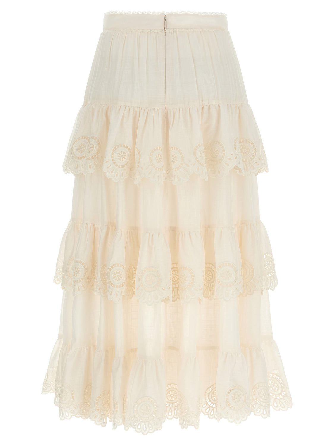 White Cotton Mini Skirt