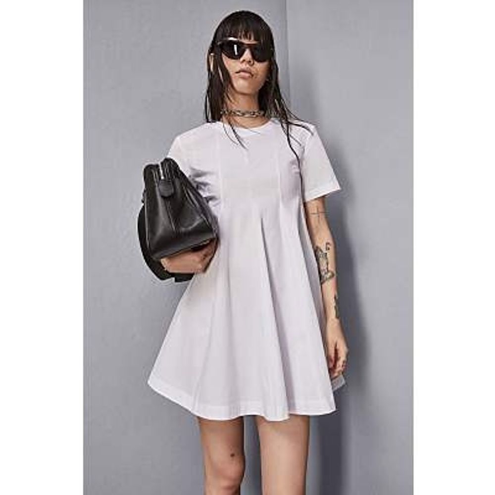 White Cotton Casual Dress
