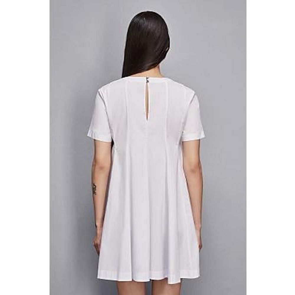 White Cotton Casual Dress
