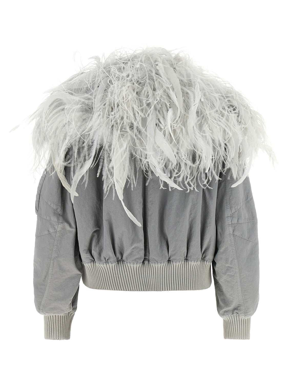 Gray Polyamide Bomber