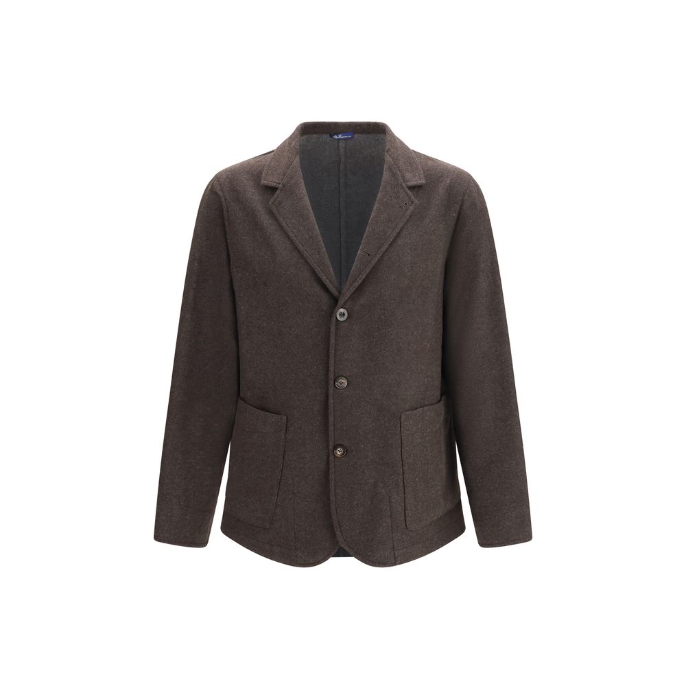 Brown Wool Oves Aries Full-Length Jacket