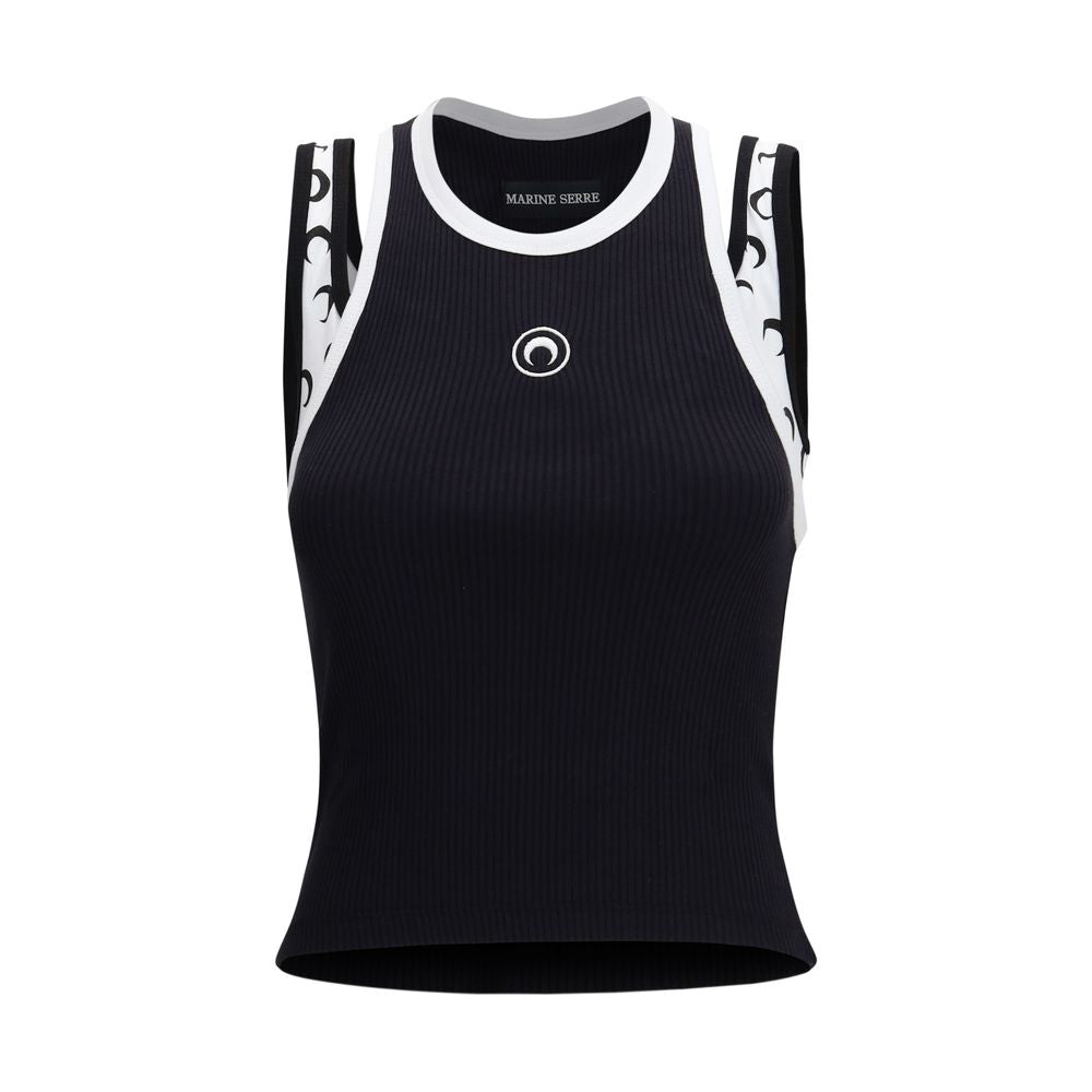 Black Organic Cotton Sleeveles T-Shirt