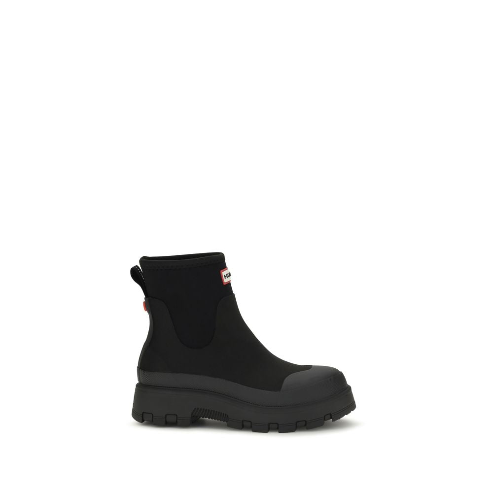 Black Rubber Chelsea Boots