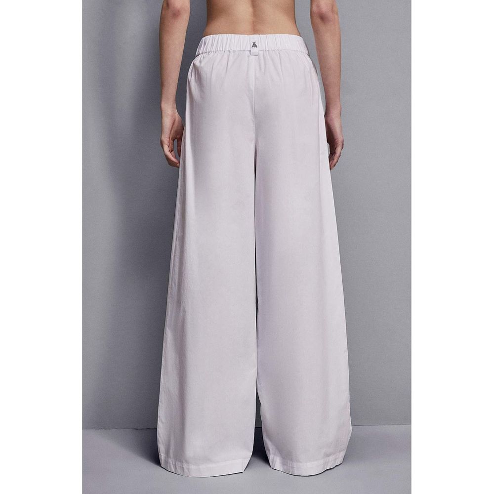 White Cotton Casual Pants
