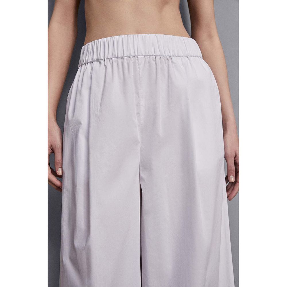 White Cotton Casual Pants