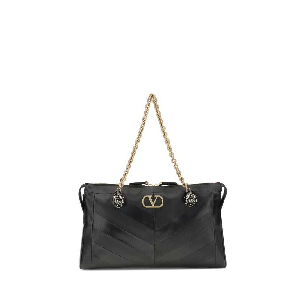 Black Napa Leather / Calf Bos Taurus Shoulder Bag