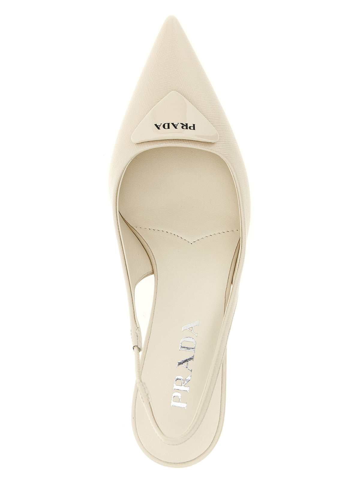 White Calfskin High Heel Pumps