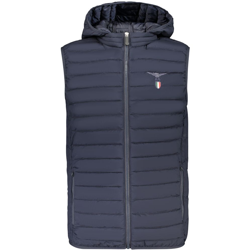 Blue Polyester Men's Jacket
