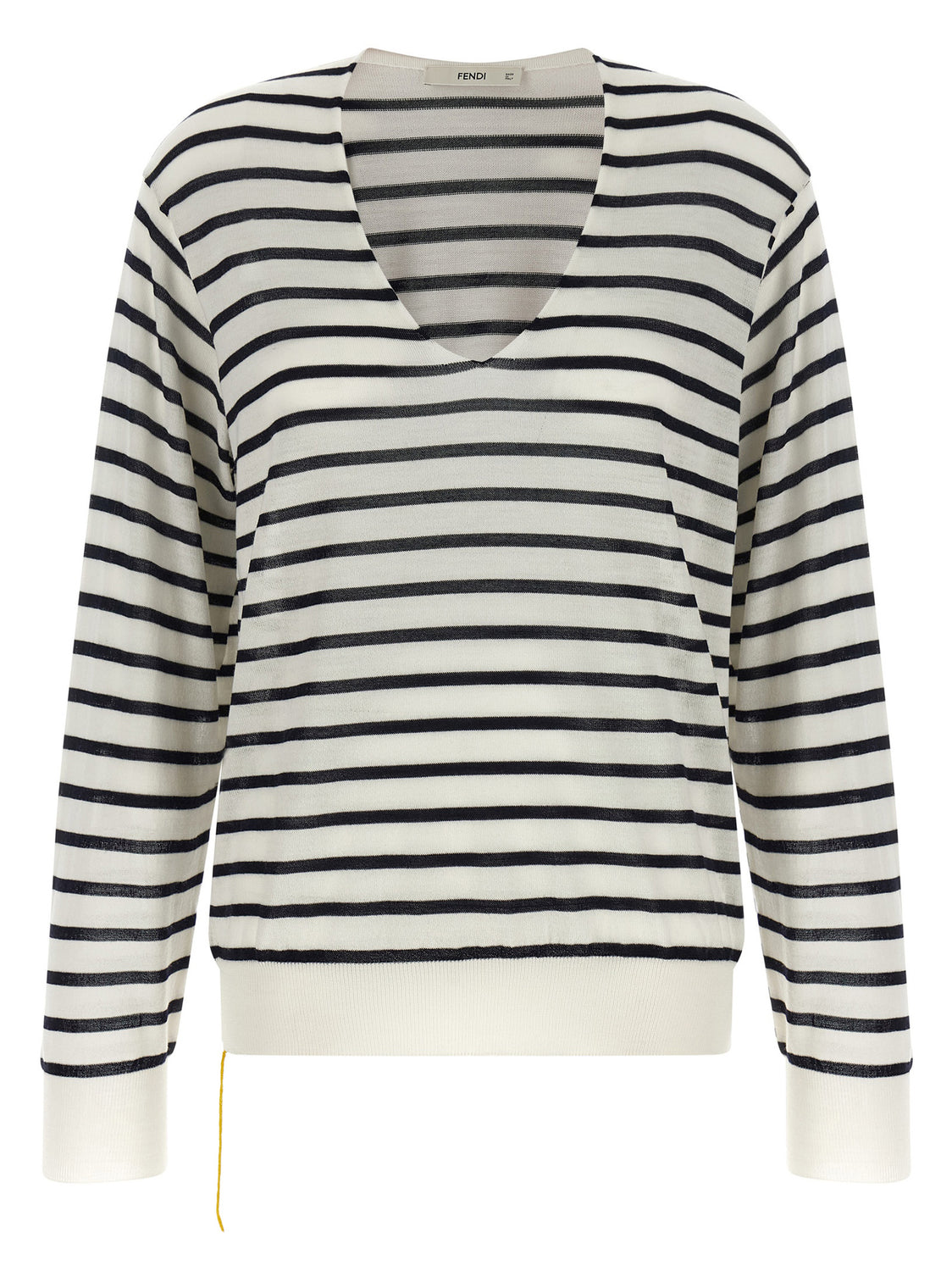 Bicolor Virgin Wool Cardigan