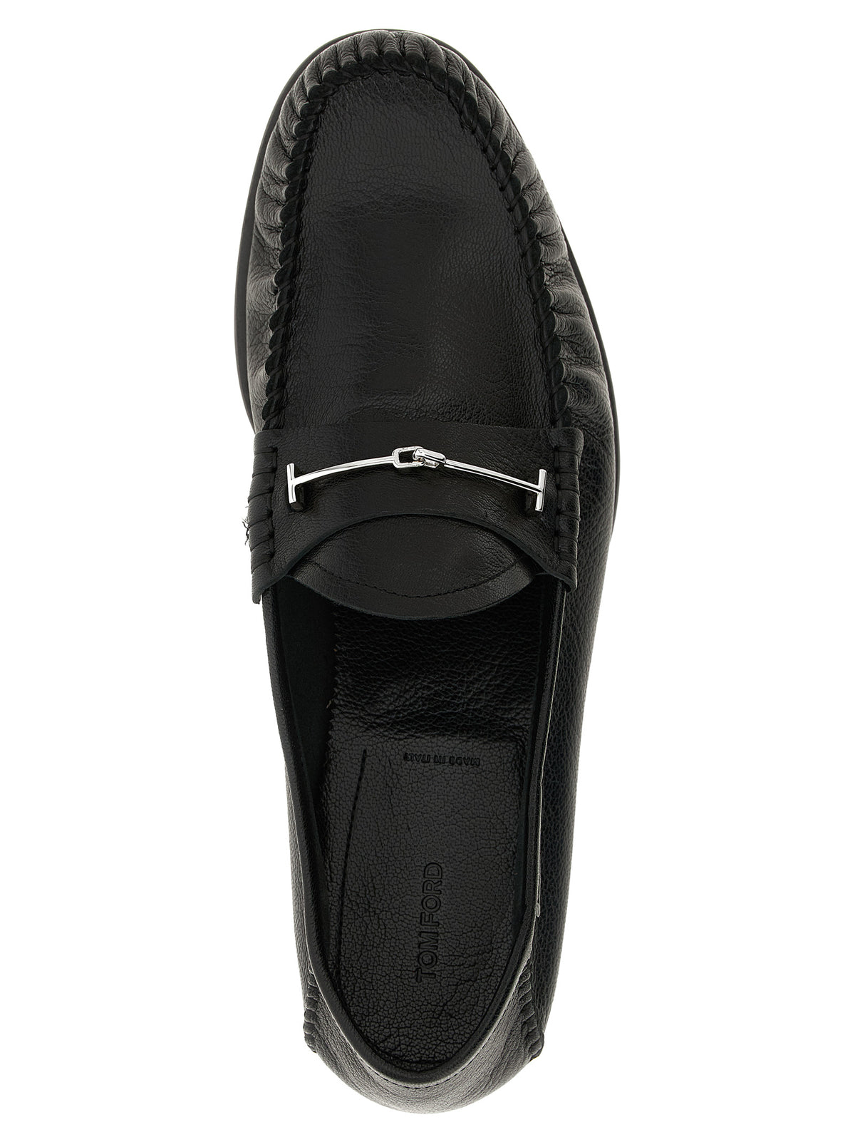 Black Goatskin Slip-On Loafers