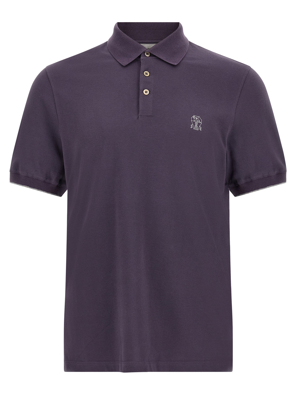 Purple Cotton Polo Shirt