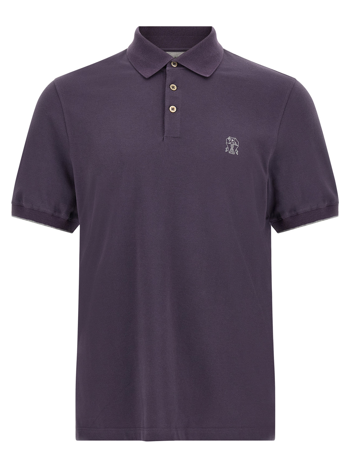 Purple Cotton Polo Shirt