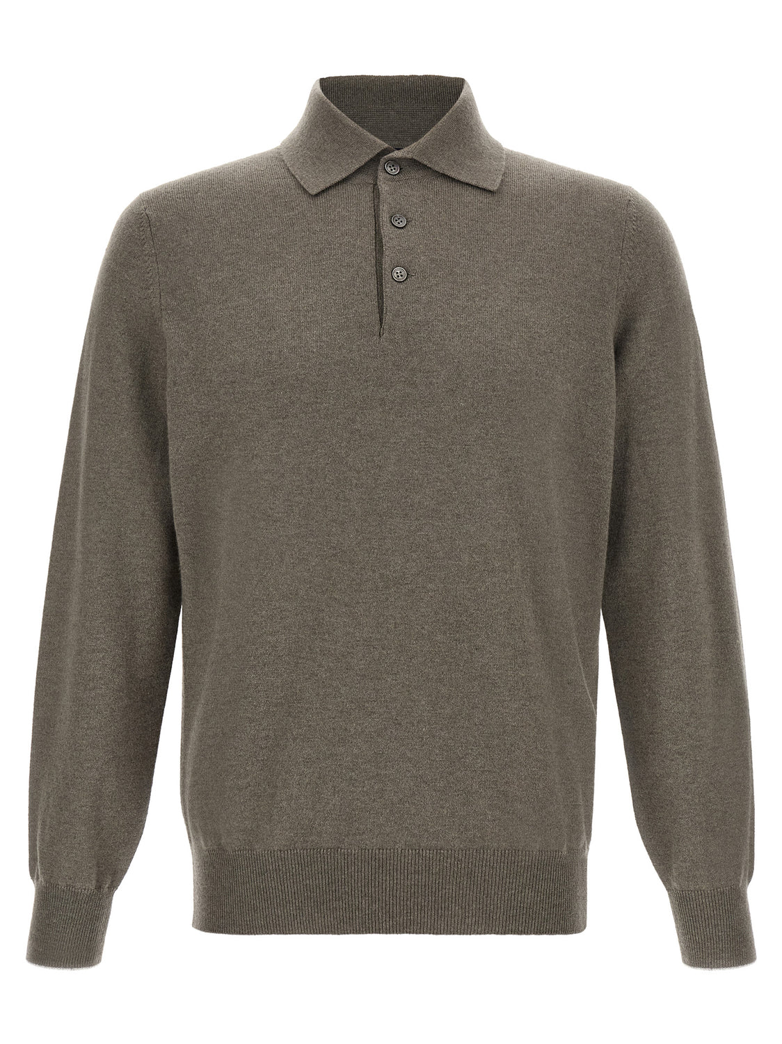 Bicolor Cashmere Polo Shirt