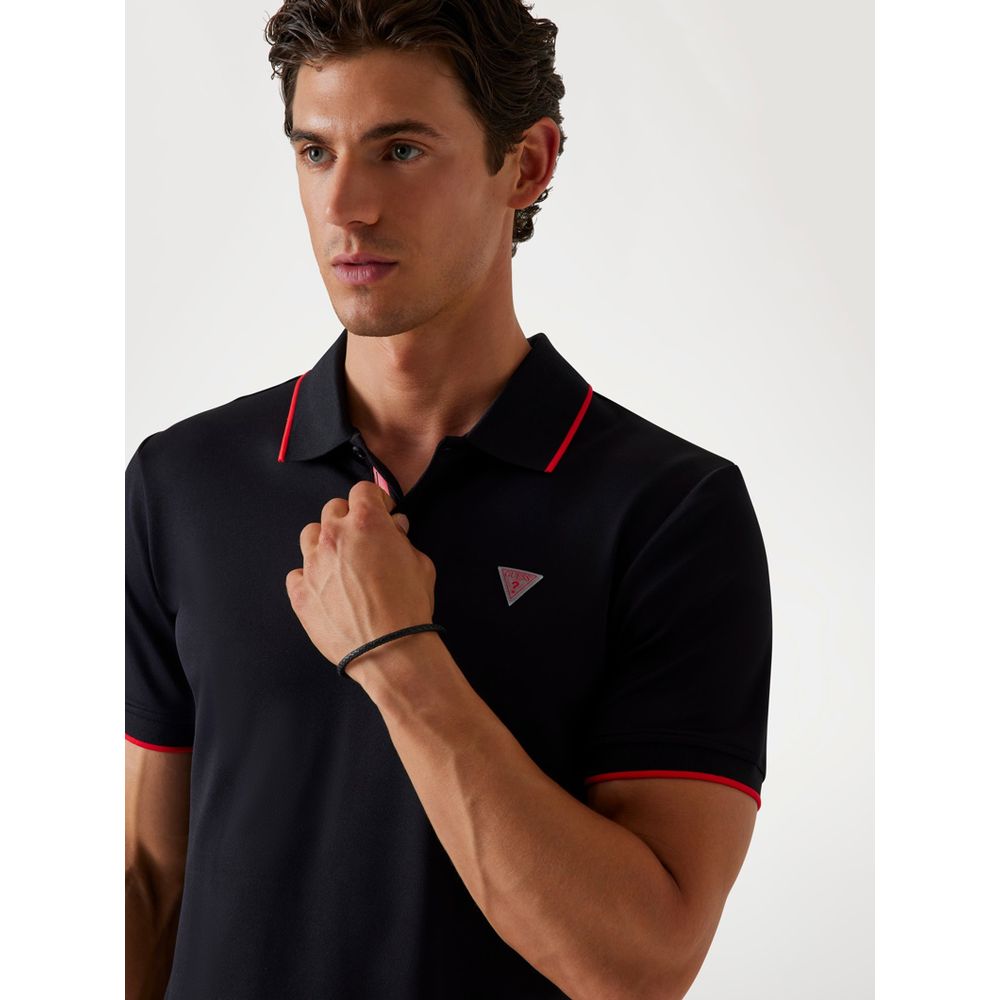 Black Polyamide Polo Shirt