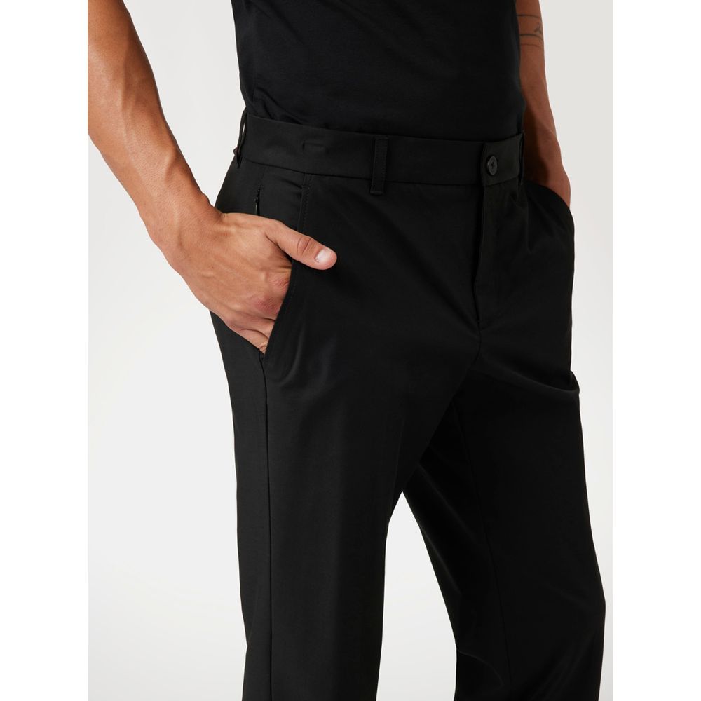 Black Cotton Dress Pants