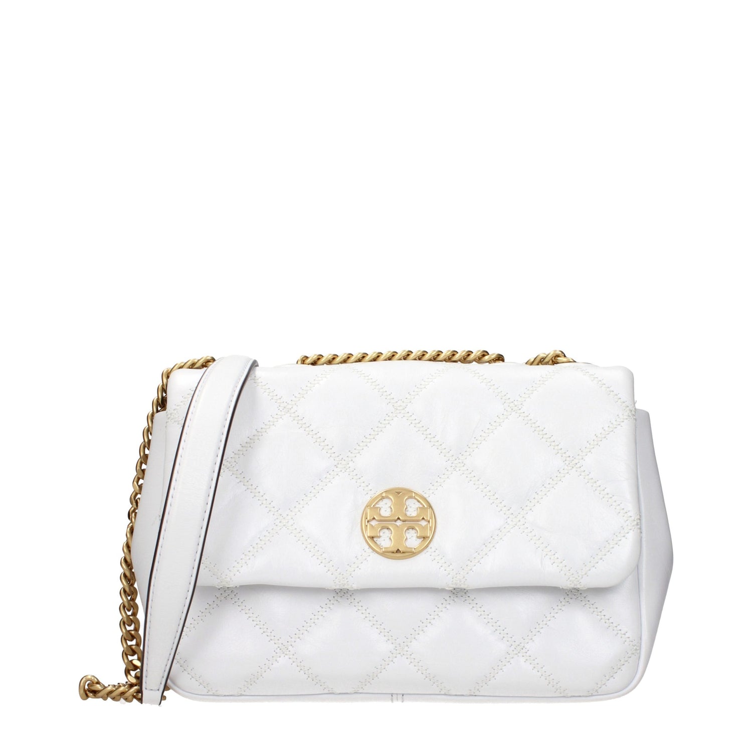 White Leather Shoulder Bag