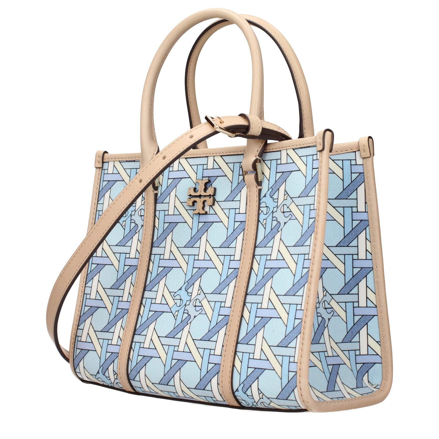Light Blue Fabric Handbag
