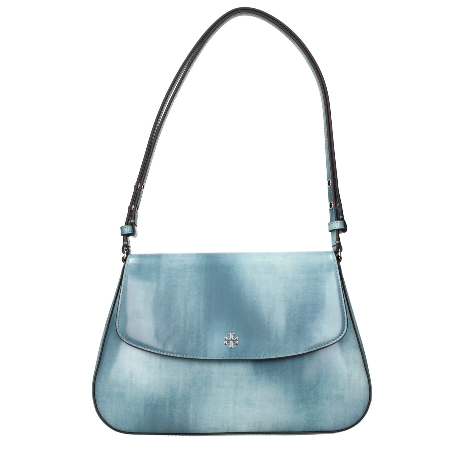 Blue Leather Shoulder Bag