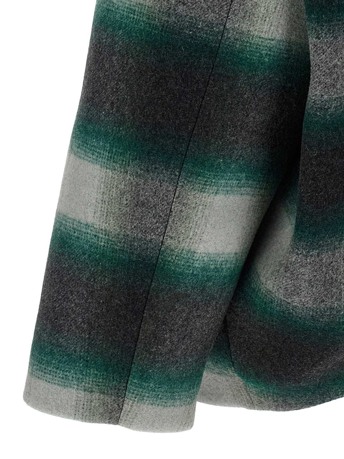 Bicolor Wool Full-Length Jacket