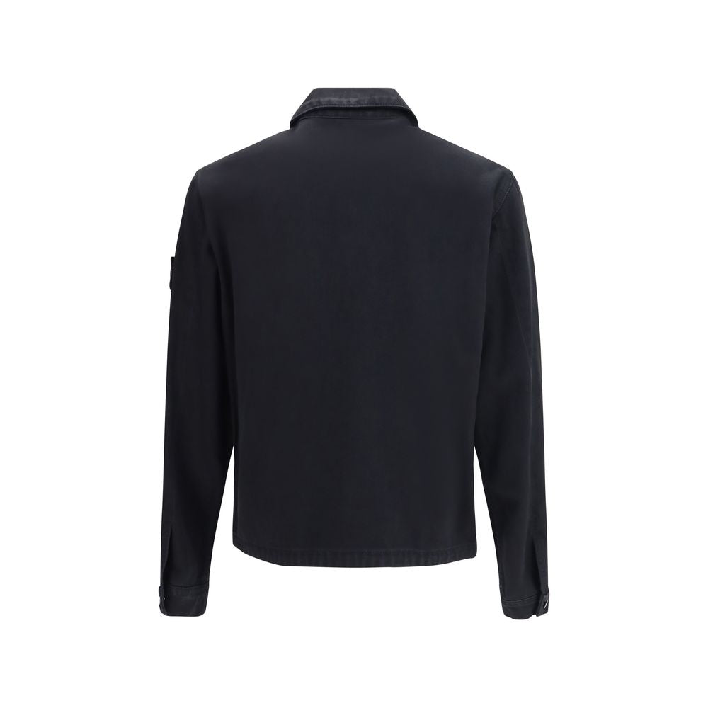 Black Cotton Biker Jacket