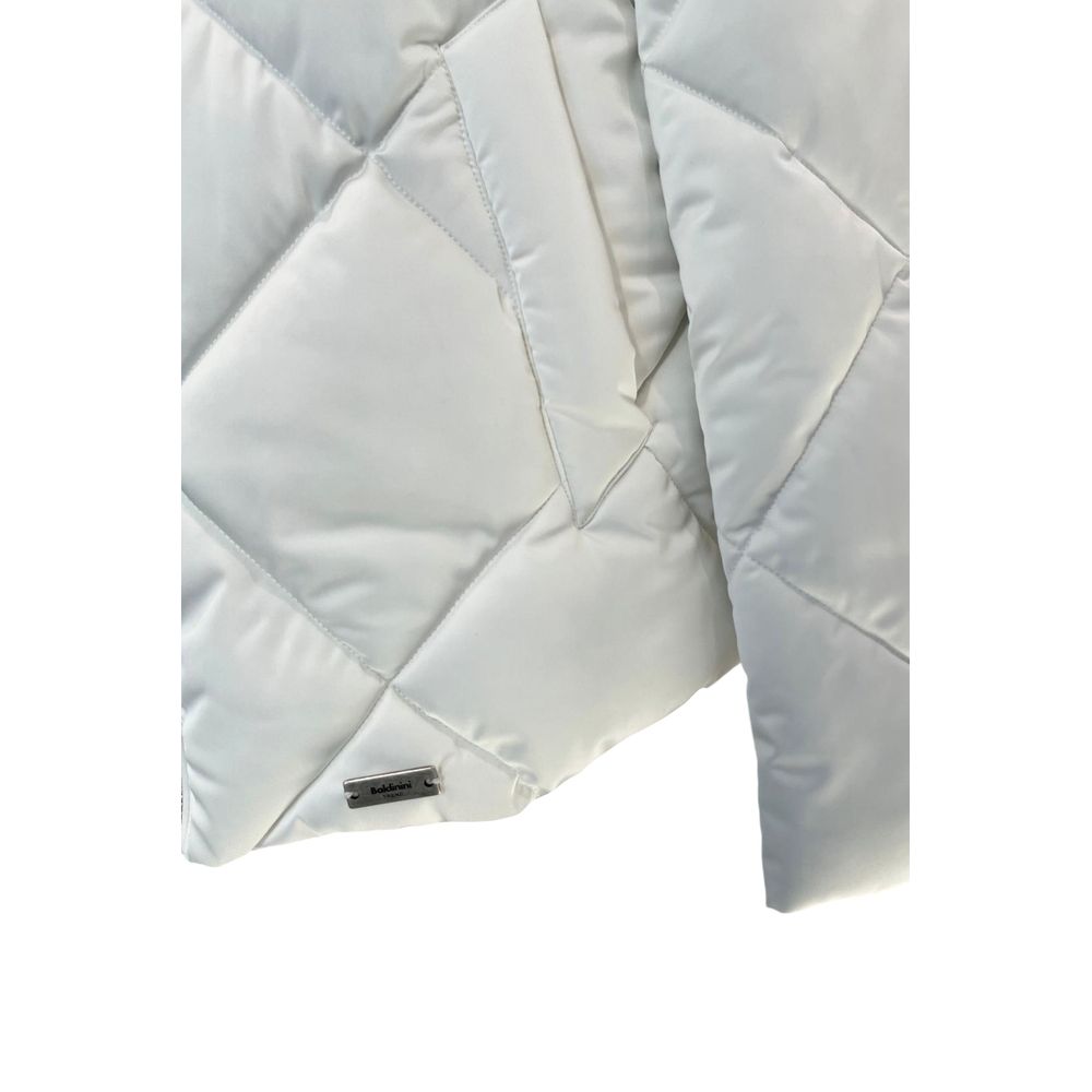 White Polyester Women Jacket