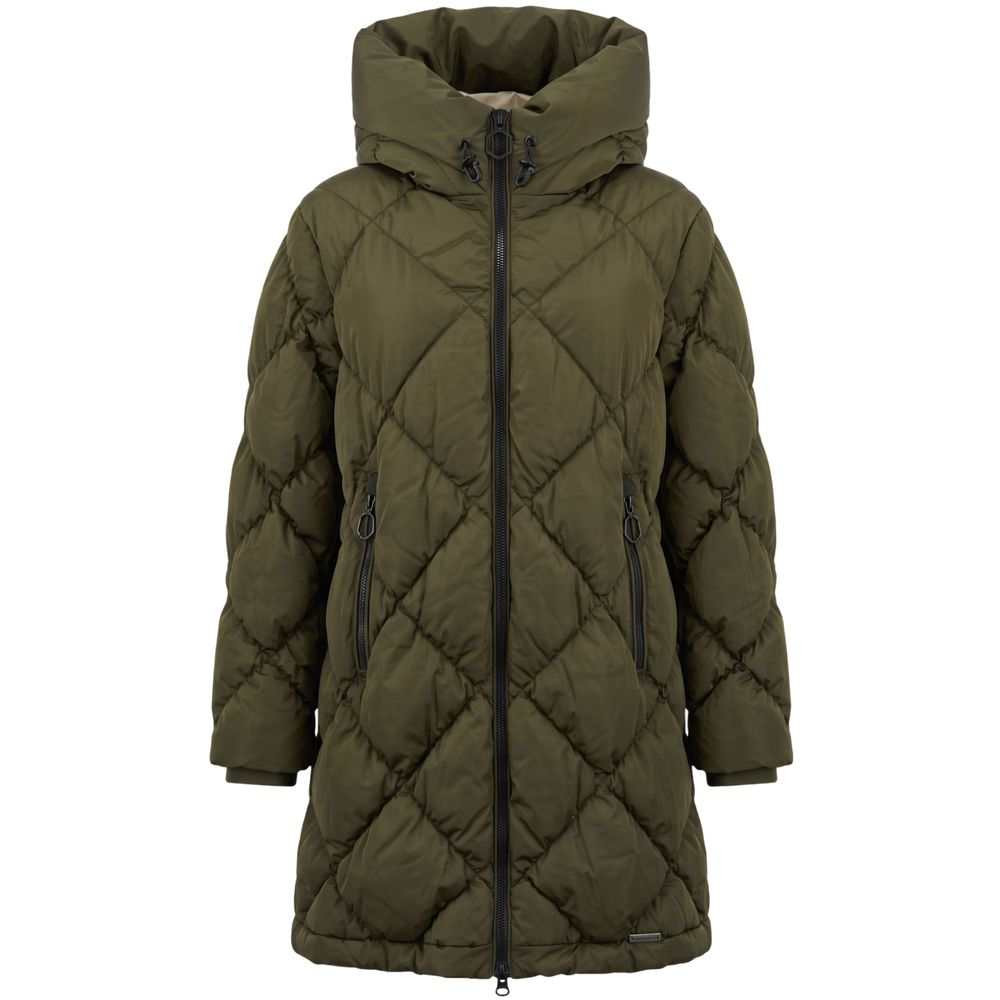 Green Polyester Women Jacket