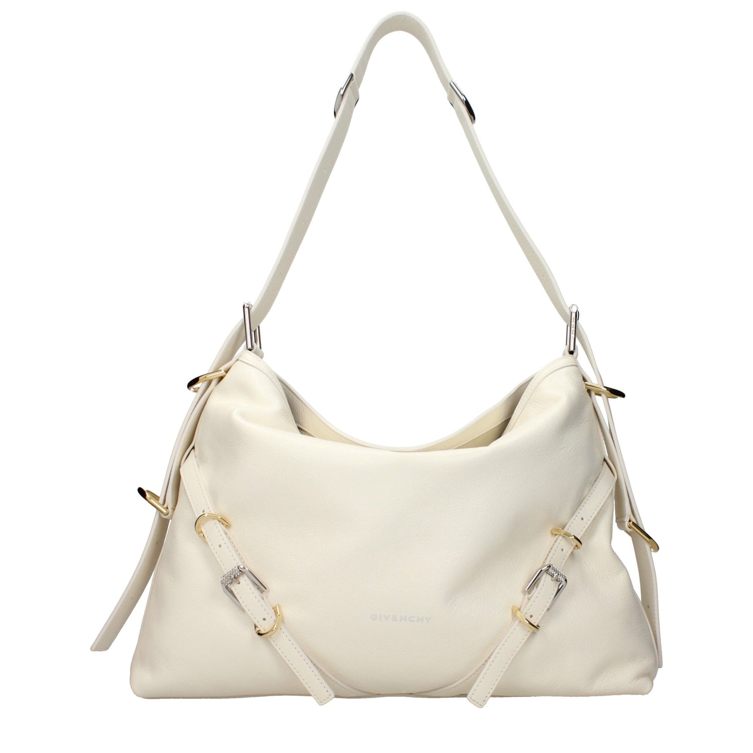 Beige Leather Crossbody Bag