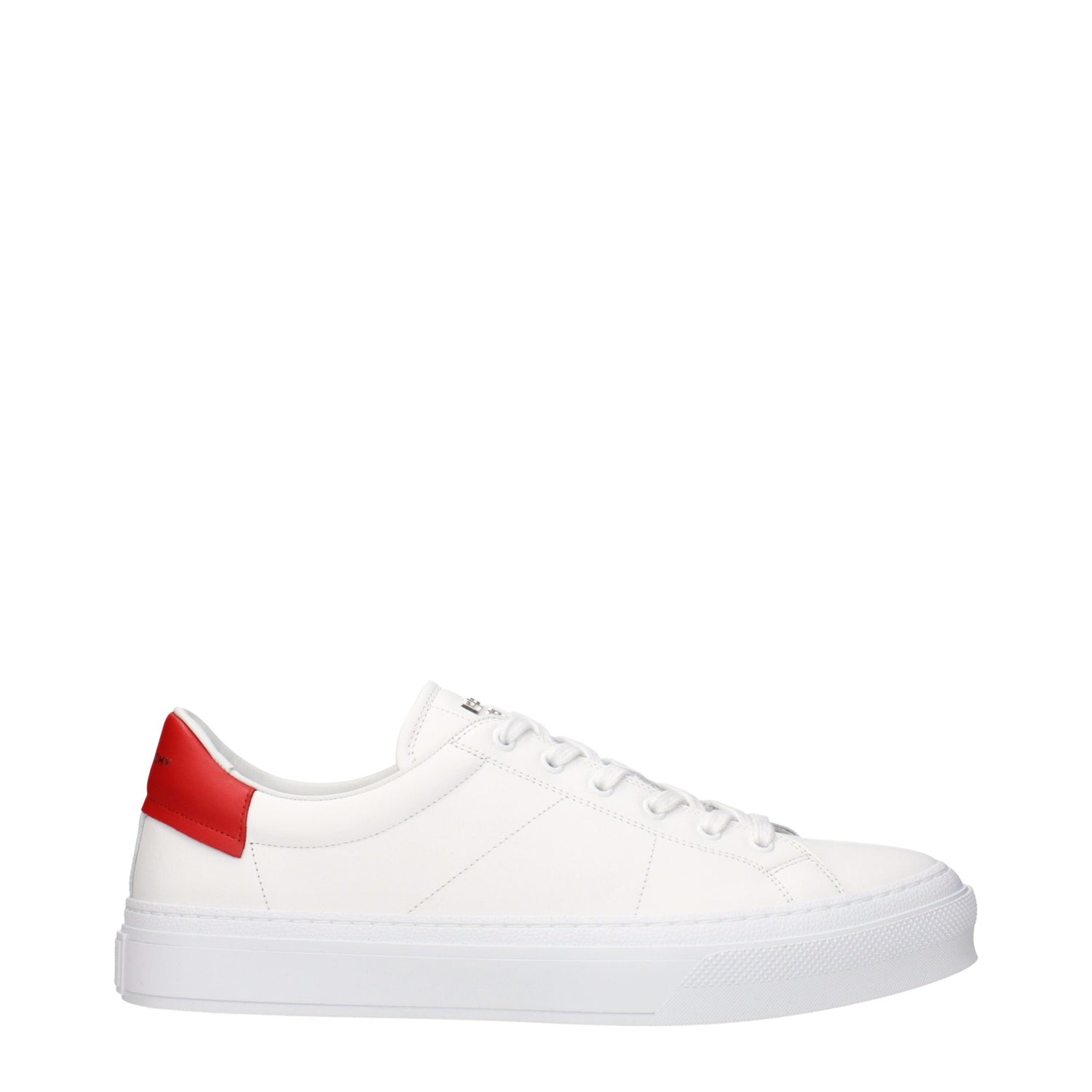 White Leather Low Top Sneakers