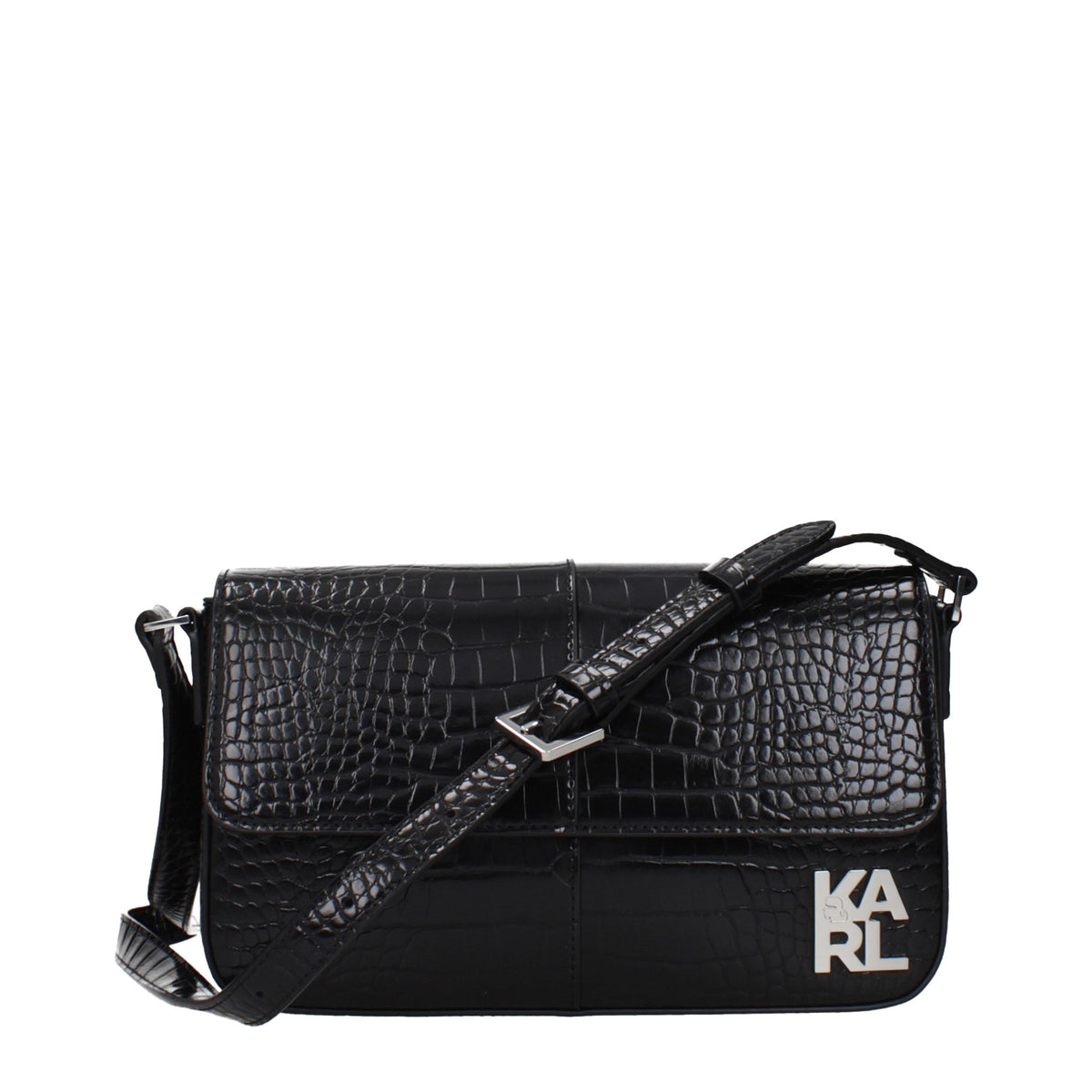 Black Polyethylene Shoulder Bag