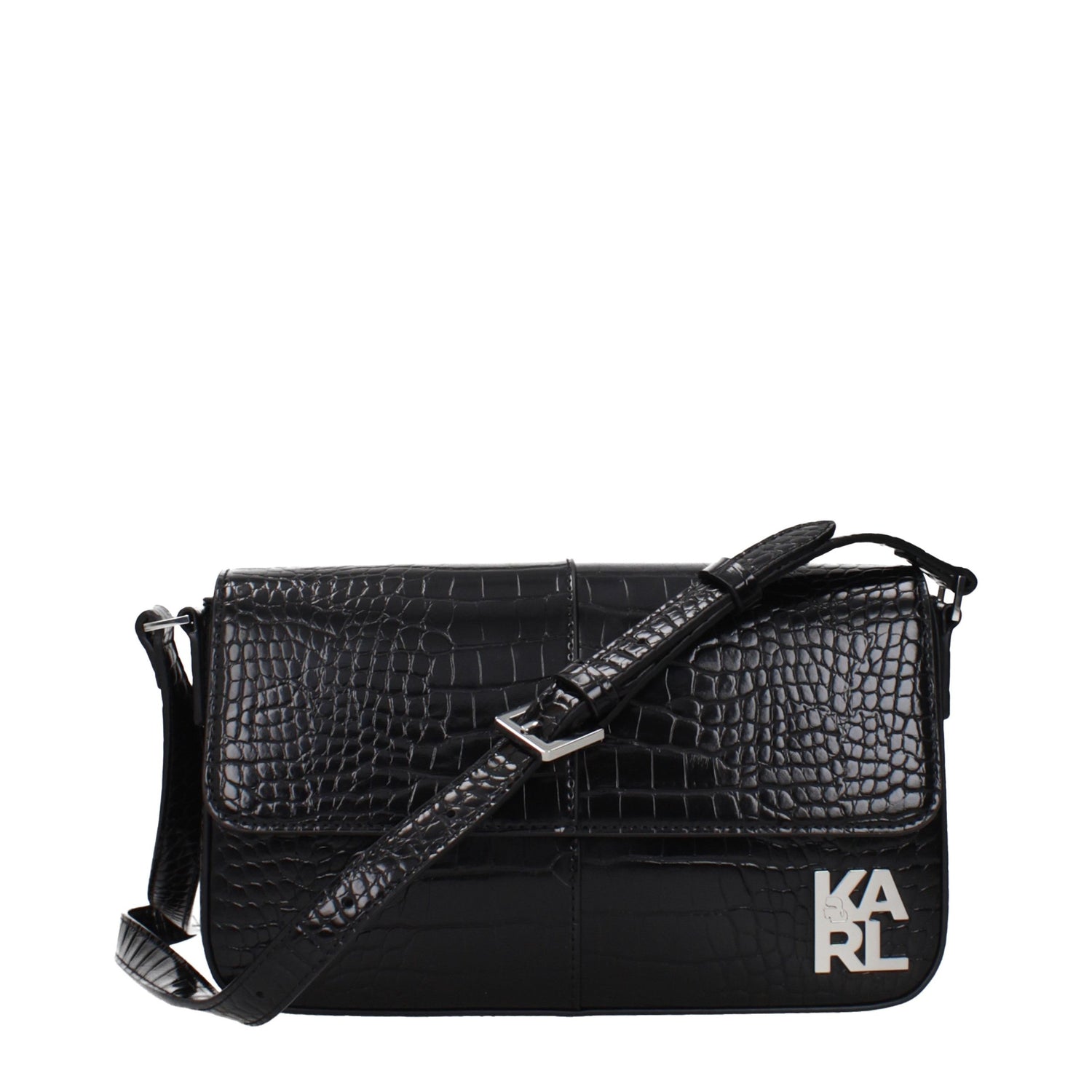 Black Polyethylene Shoulder Bag