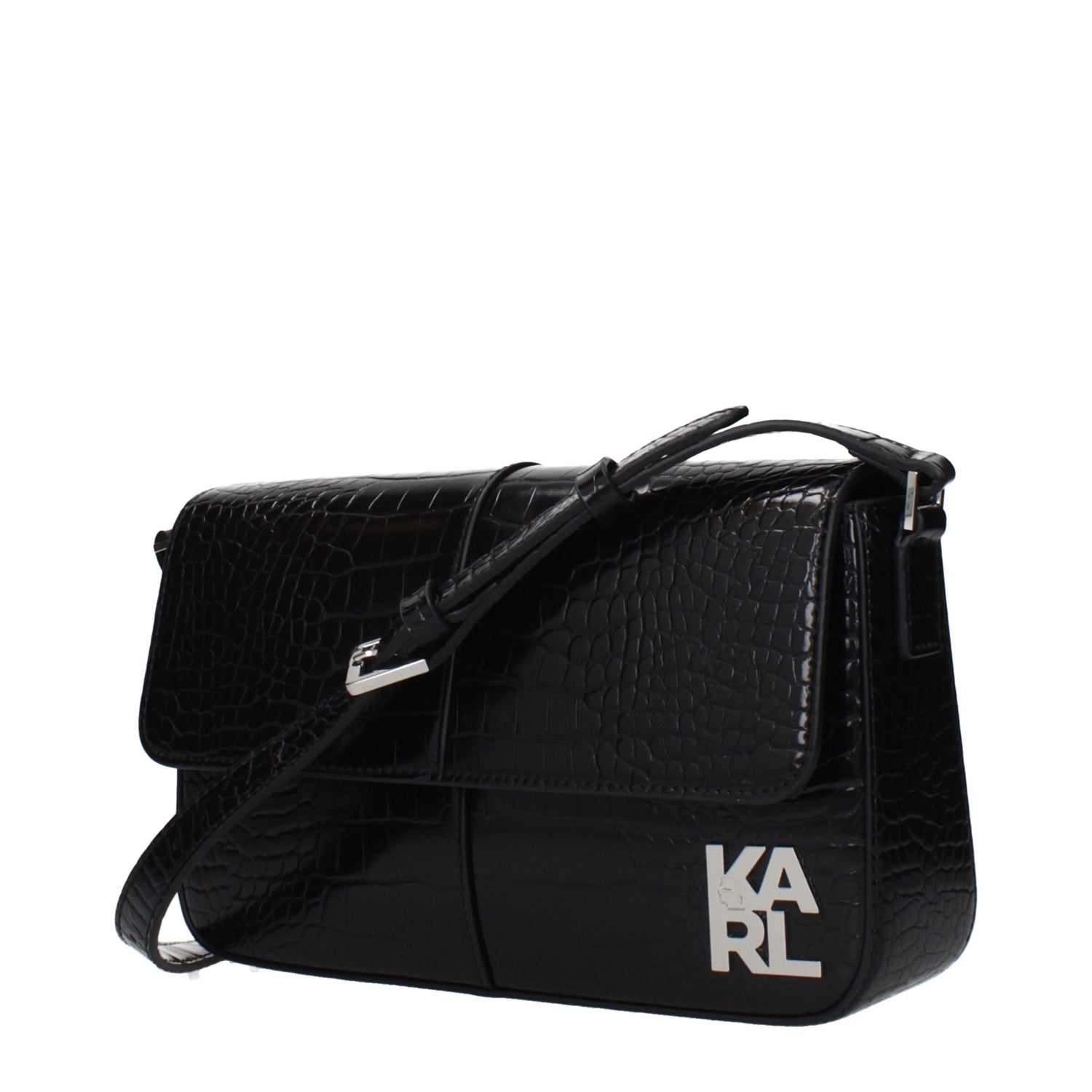 Black Polyethylene Shoulder Bag