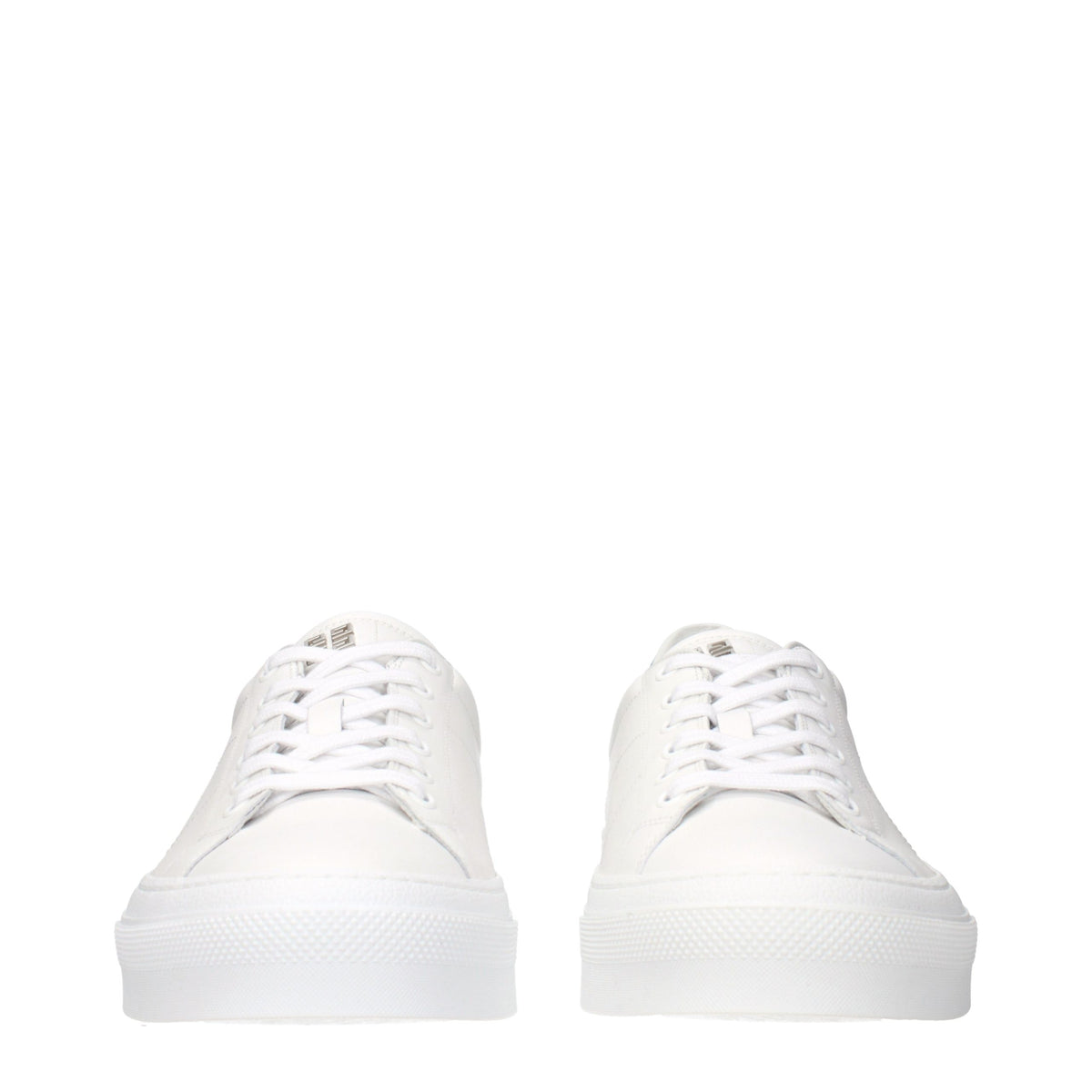 White Leather Low Top Sneakers
