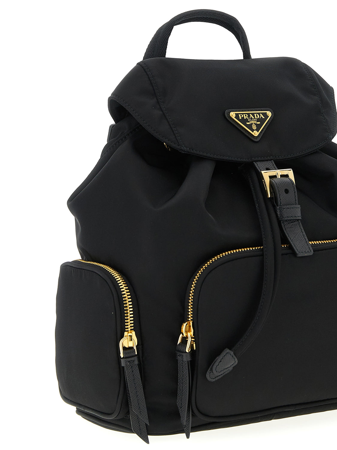 Black Recycled Polyamide Backpack
