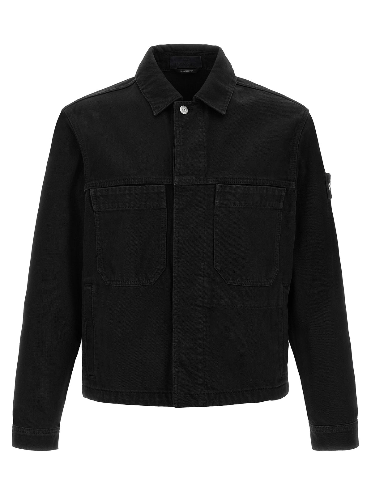 Black Cotton Denim Jacket