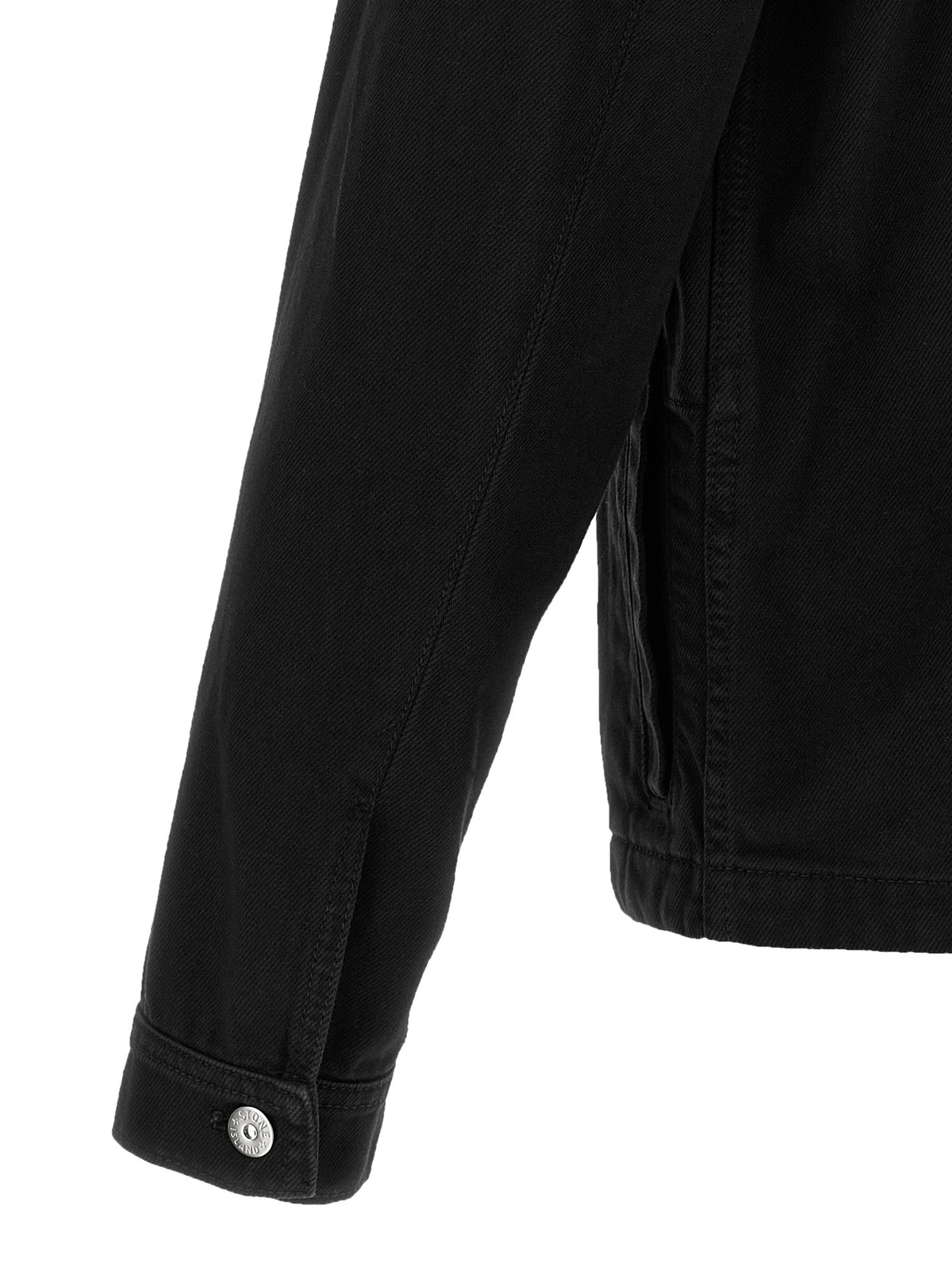 Black Cotton Denim Jacket