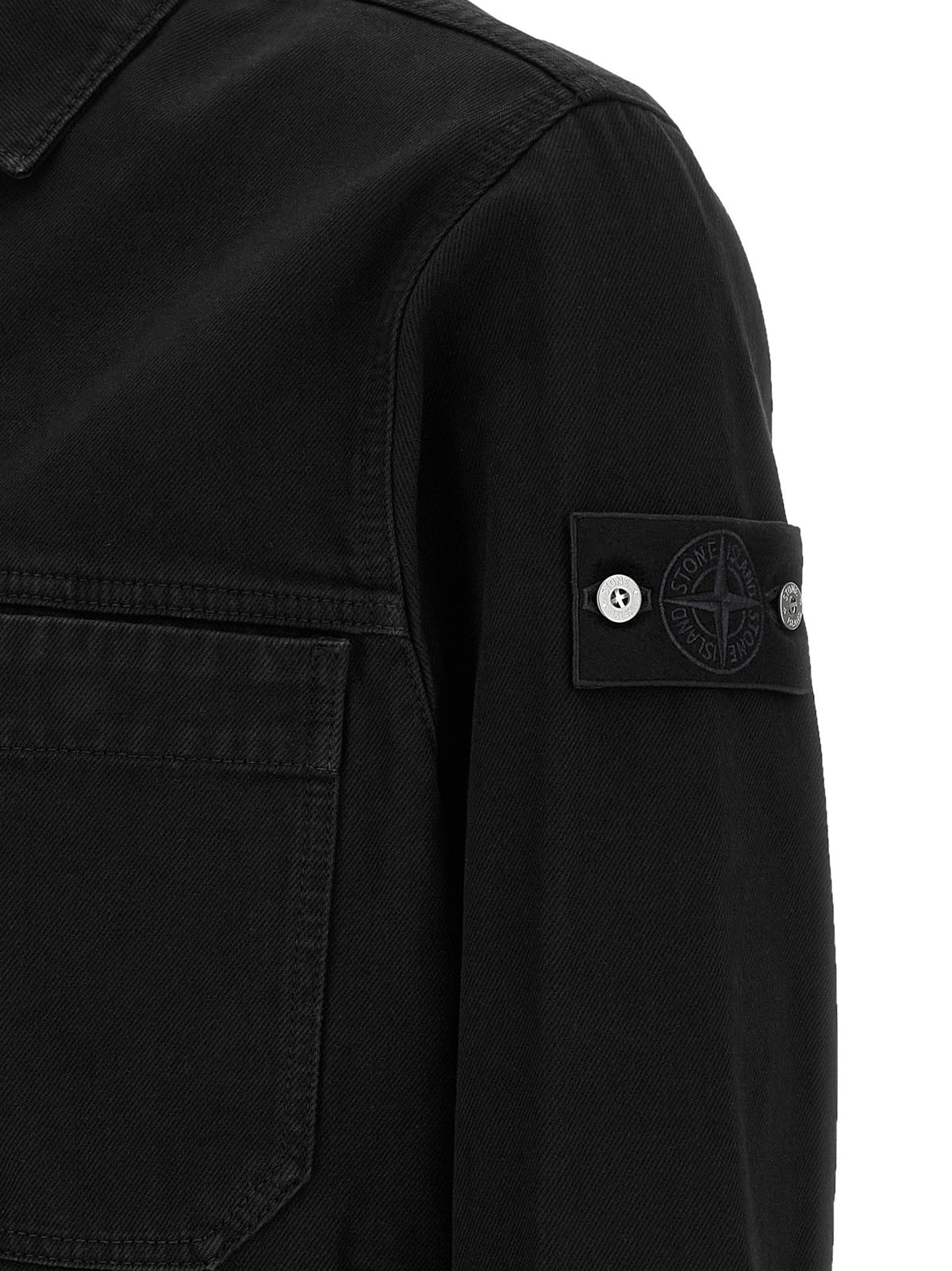 Black Cotton Denim Jacket