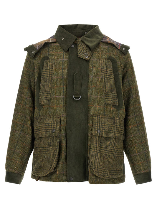 Bicolor Wool Full-Length Jacket