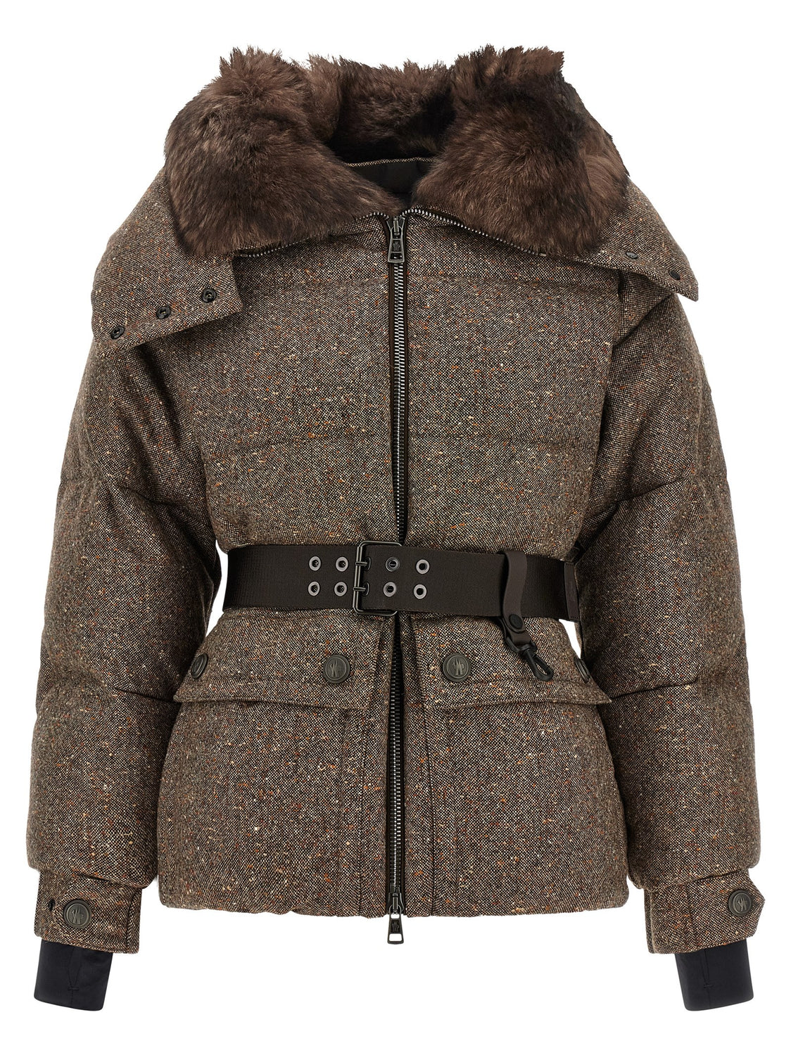Brown Leather Full-Length Jacket
