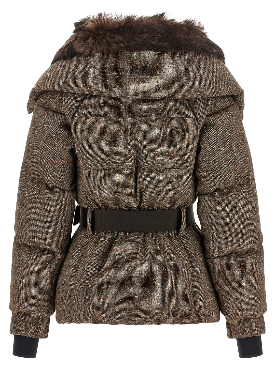 Brown Leather Full-Length Jacket