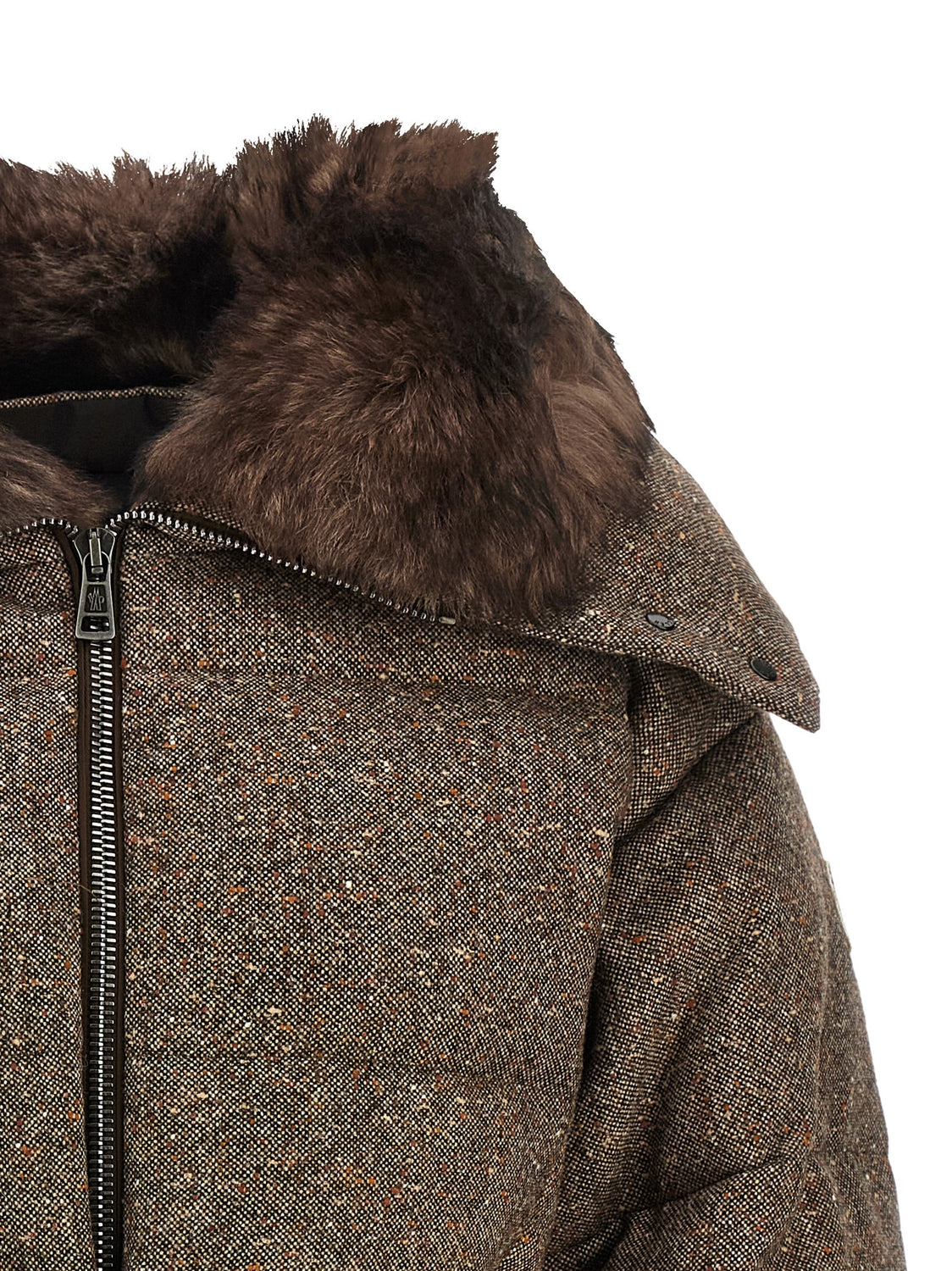 Brown Leather Full-Length Jacket