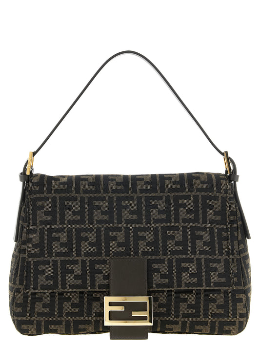 Brown Polyester Shoulder Bag