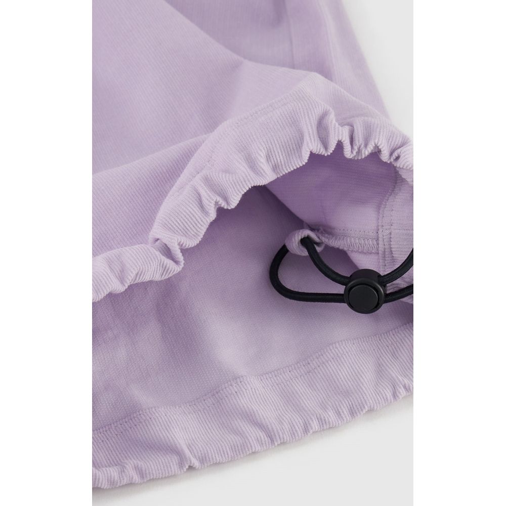 Purple Cotton Casual Pants