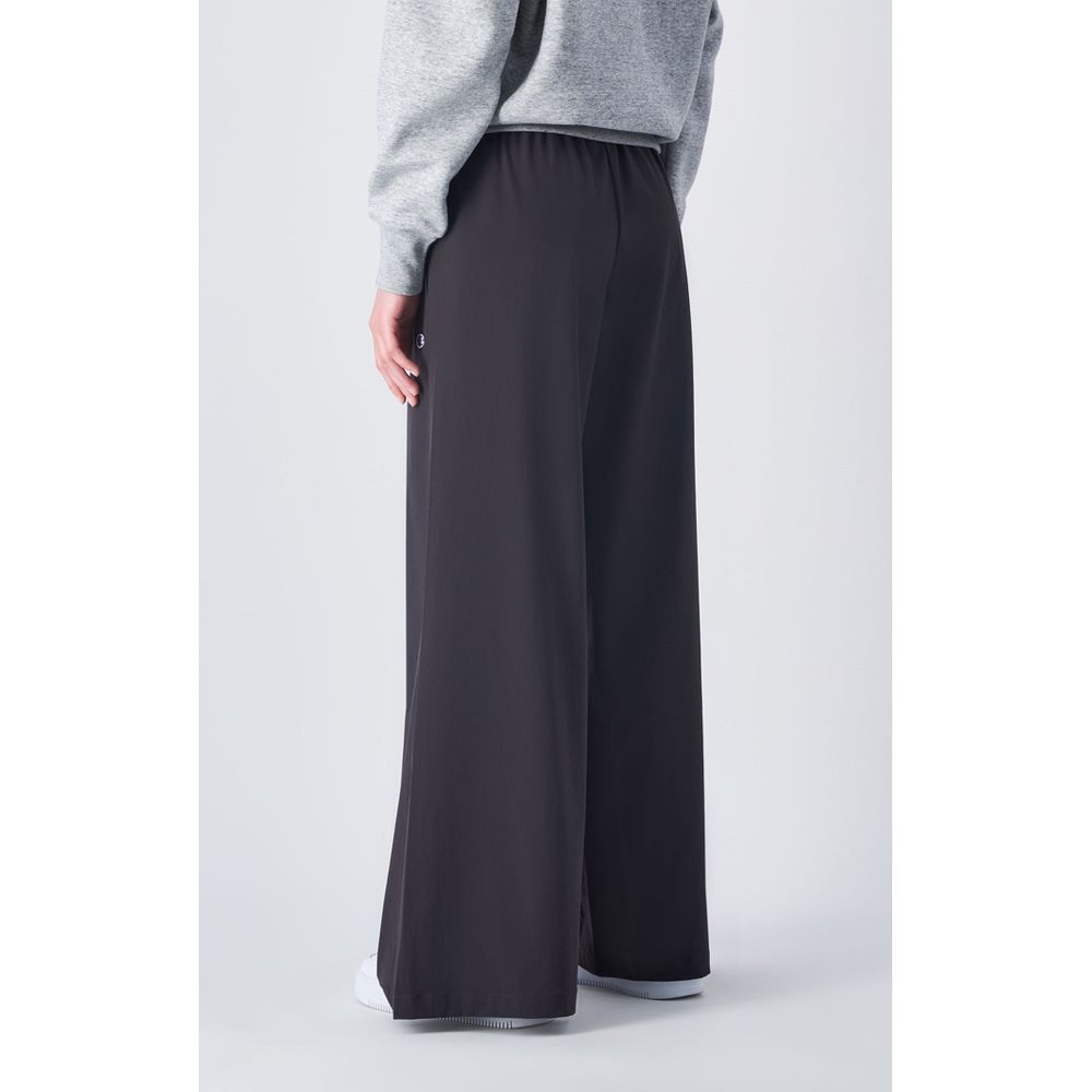 Black Polyamide Casual Pants