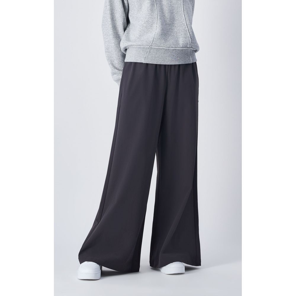 Black Polyamide Casual Pants