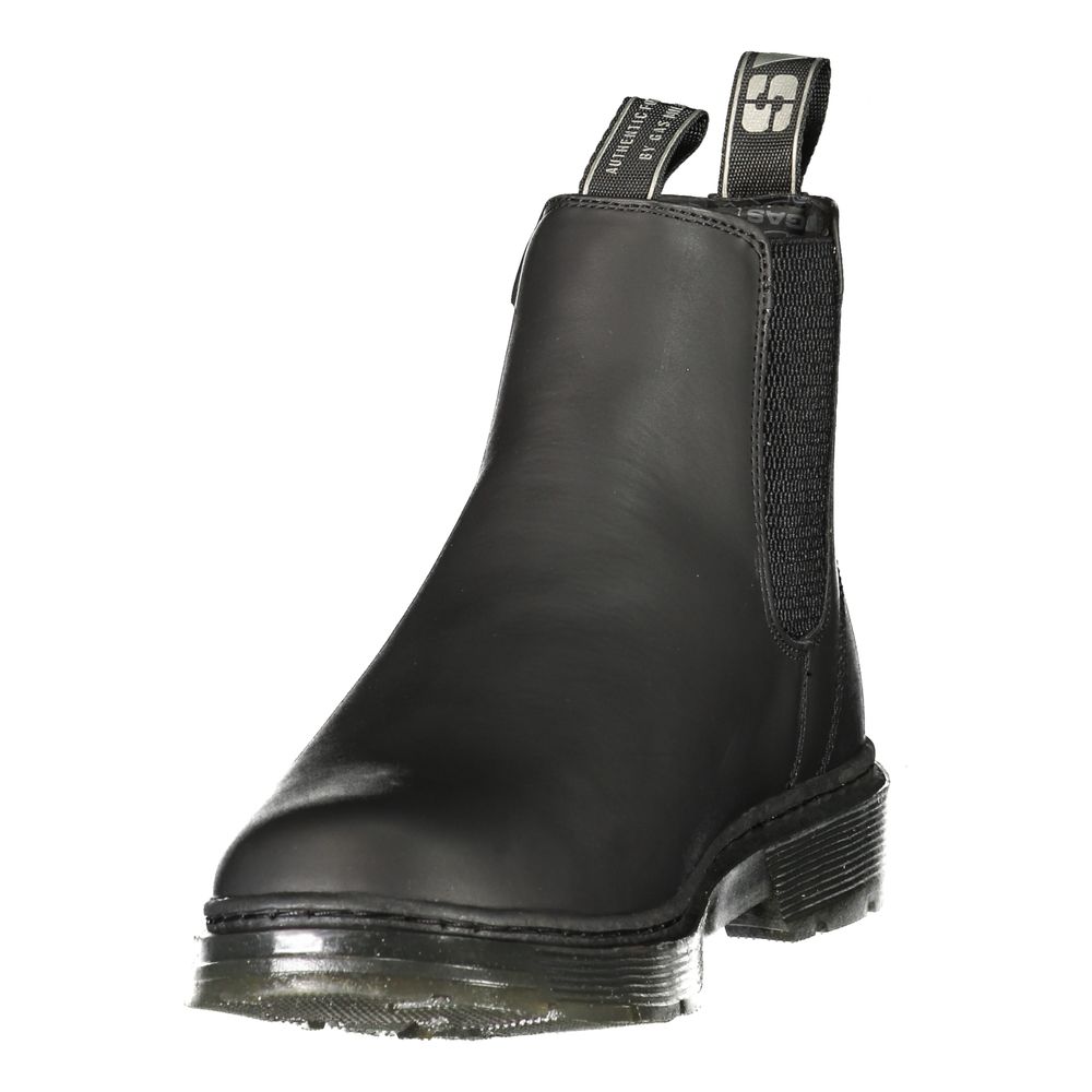 Black Polyurethane Women's Bootie
