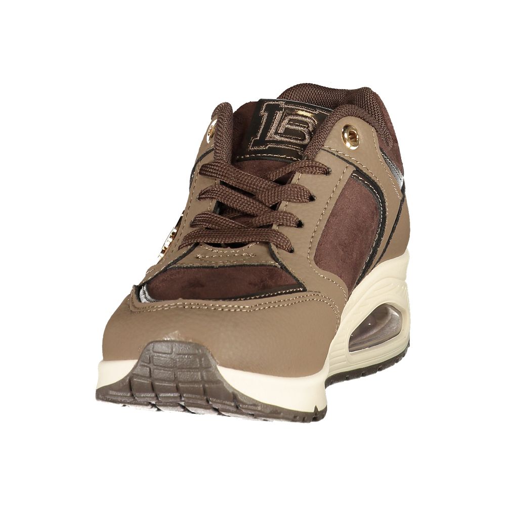 Brown Polyurethane Women's Sneaker