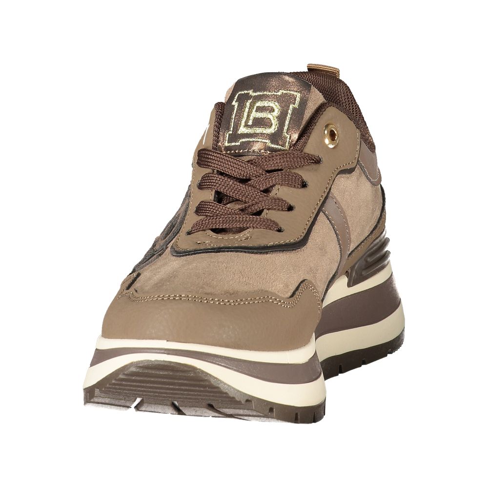 Brown Polyurethane Women's Sneaker