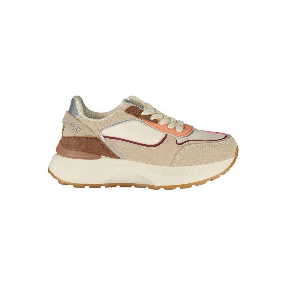Beige Polyurethane Women's Sneaker